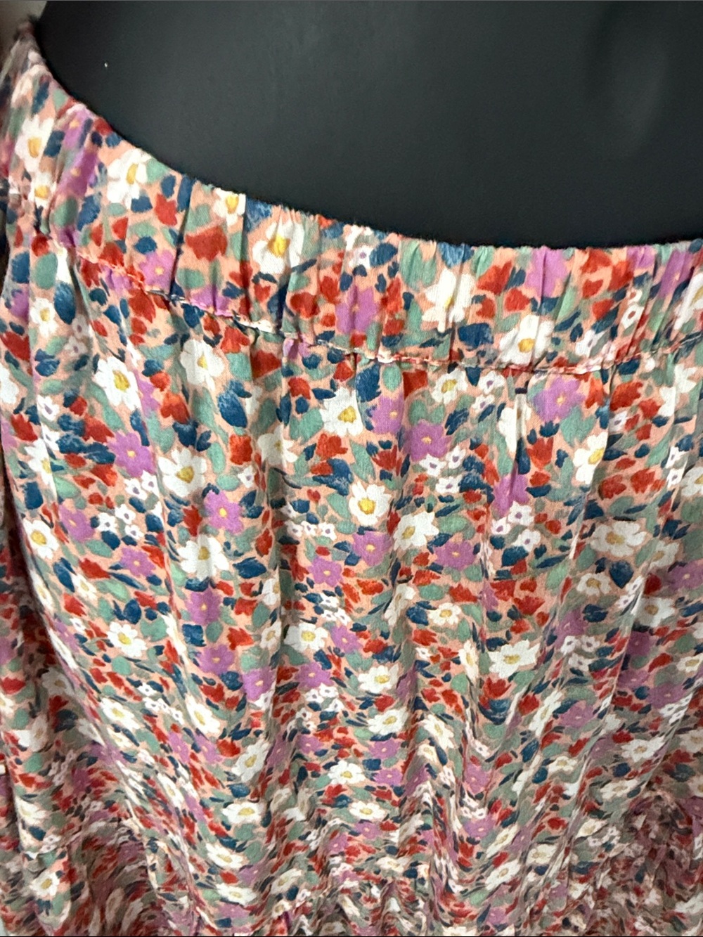 Billabong Pink Multi Floral Tiered Maxi Skirt and top - Picture 4 of 7